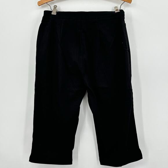 Susan Graver Ultra Stretch Pull-on Pedal Pushers w/ Pockets Black Womens Size XS - Picture 2 of 6